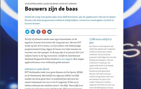 Intermediair bevestigt: app bouwers zijn de baas.